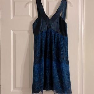 Navy Silk Party Dress